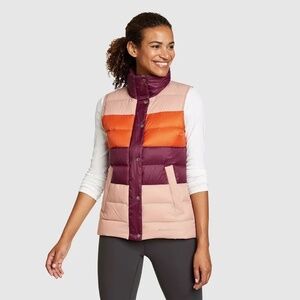 Eddie Bauer Women's StratusTherm Down Colorblock Vest size L